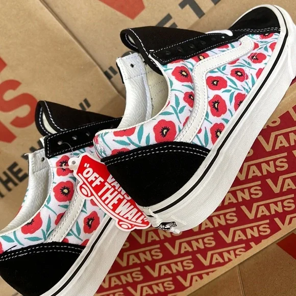 Vans Old Skool Flowers Black/True White WMNS - Picture 15 of 16